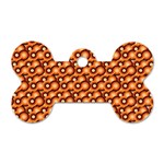 Curvy Geometric Pattern Dog Tag Bone (One Side) Front