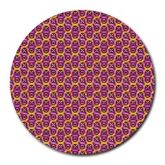 Geometric Groovy Pattern Round Mousepads by designsbymallika