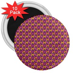 Geometric Groovy Pattern 3  Magnets (10 Pack)  by designsbymallika