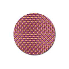 Geometric Groovy Pattern Magnet 3  (round) by designsbymallika