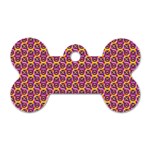 Geometric Groovy Pattern Dog Tag Bone (One Side) Front