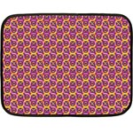 Geometric Groovy Pattern Fleece Blanket (Mini) 35 x27  Blanket