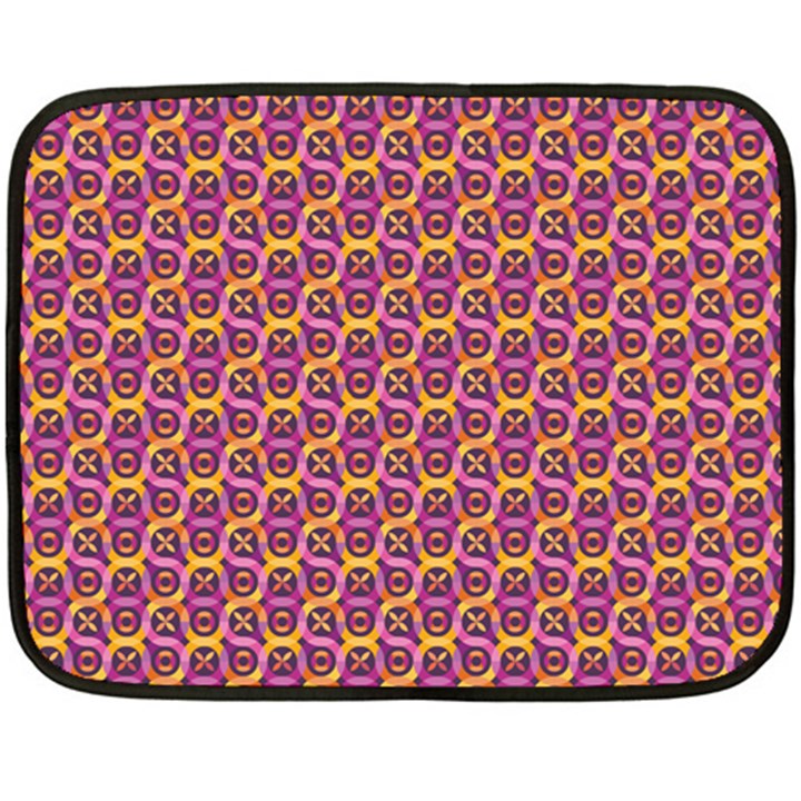 Geometric Groovy Pattern Fleece Blanket (Mini)