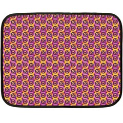 Geometric Groovy Pattern Double Sided Fleece Blanket (mini)  by designsbymallika