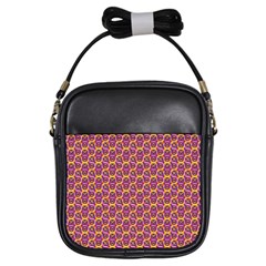 Geometric Groovy Pattern Girls Sling Bag by designsbymallika