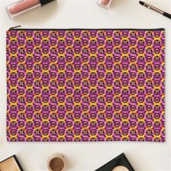 Geometric Groovy Pattern Cosmetic Bag (xxxl) by designsbymallika