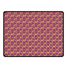 Geometric Groovy Pattern Double Sided Fleece Blanket (small)  by designsbymallika