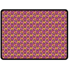 Geometric Groovy Pattern Double Sided Fleece Blanket (large)  by designsbymallika