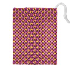 Geometric Groovy Pattern Drawstring Pouch (4xl) by designsbymallika