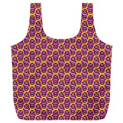 Geometric Groovy Pattern Full Print Recycle Bag (xxl) by designsbymallika