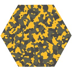 Camouflage Jaune/vert  Wooden Puzzle Hexagon by kcreatif