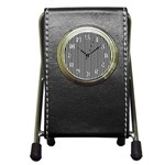 Bande noir/blanc  Pen Holder Desk Clock Front