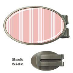 Bandes Blanc/rose Clair Money Clips (oval) 