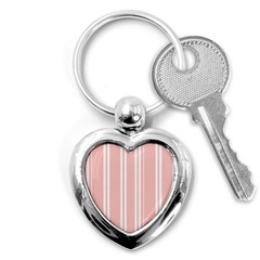 Bandes Blanc/rose Clair Key Chain (heart) by kcreatif