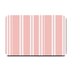 Bandes Blanc/rose Clair Small Doormat  by kcreatif