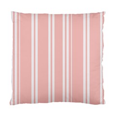 Bandes Blanc/rose Clair Standard Cushion Case (two Sides) by kcreatif