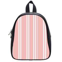 Bandes Blanc/rose Clair School Bag (small) by kcreatif