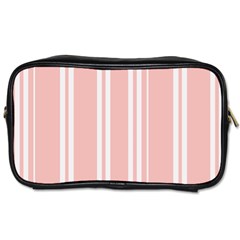 Bandes Blanc/rose Clair Toiletries Bag (one Side) by kcreatif