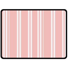 Bandes Blanc/rose Clair Double Sided Fleece Blanket (large)  by kcreatif