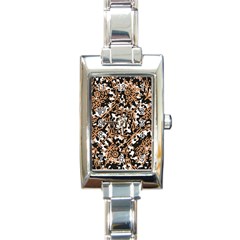 Modern Tribal Geometric Print Design Rectangle Italian Charm Watch by dflcprintsclothing