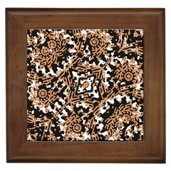 Modern Tribal Geometric Print Design Framed Tile