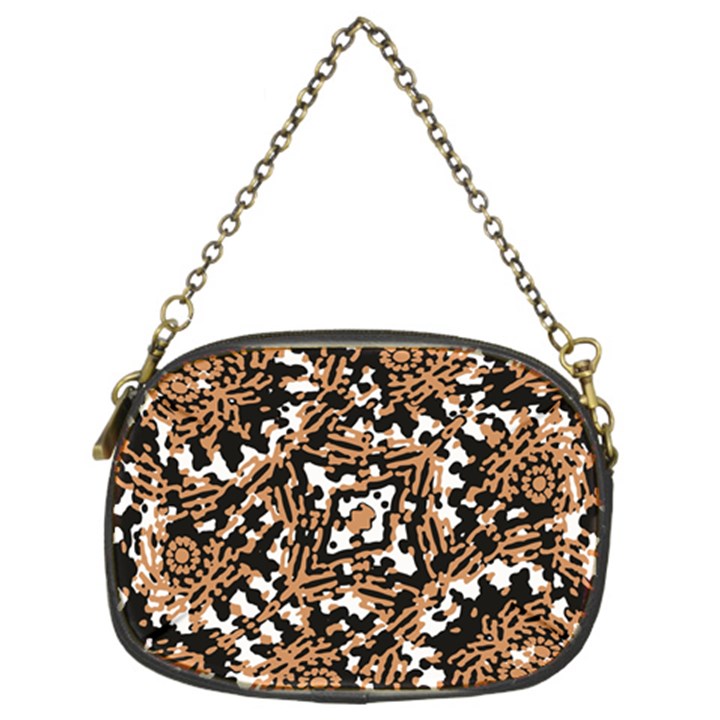 Modern Tribal Geometric Print Design Chain Purse (Two Sides)