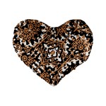 Modern Tribal Geometric Print Design Standard 16  Premium Heart Shape Cushions Front