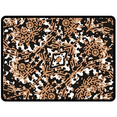 Modern Tribal Geometric Print Design Double Sided Fleece Blanket (large) 