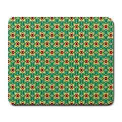 Green Floral Pattern Large Mousepads by designsbymallika