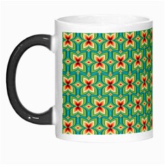 Green Floral Pattern Morph Mugs by designsbymallika