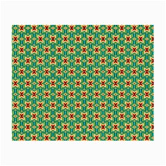 Green Floral Pattern Small Glasses Cloth (2 Sides) by designsbymallika