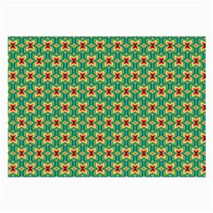 Green Floral Pattern Large Glasses Cloth (2 Sides) by designsbymallika