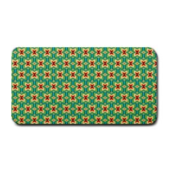 Green Floral Pattern Medium Bar Mats by designsbymallika