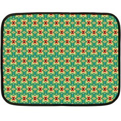 Green Floral Pattern Fleece Blanket (mini) by designsbymallika