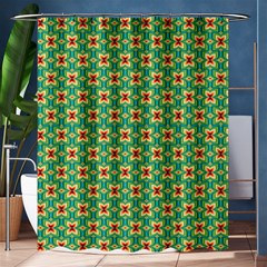 Green Floral Pattern Shower Curtain 60  X 72  (medium)  by designsbymallika