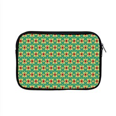 Green Floral Pattern Apple Macbook Pro 15  Zipper Case by designsbymallika