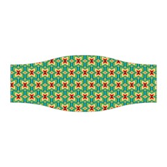 Green Floral Pattern Stretchable Headband by designsbymallika