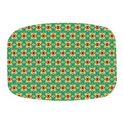 Green Floral Pattern Mini Square Pill Box by designsbymallika