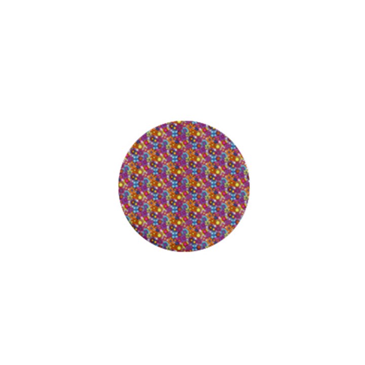 Groovy Floral Pattern 1  Mini Buttons