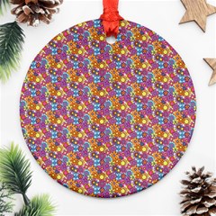 Groovy Floral Pattern Ornament (round) by designsbymallika