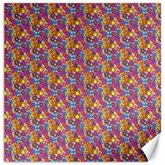 Groovy Floral Pattern Canvas 12  X 12  by designsbymallika