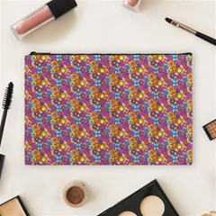 Groovy Floral Pattern Cosmetic Bag (large) by designsbymallika