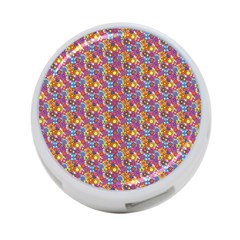 Groovy Floral Pattern 4-port Usb Hub (one Side) by designsbymallika