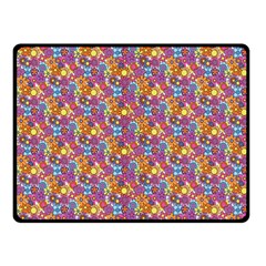 Groovy Floral Pattern Fleece Blanket (small) by designsbymallika