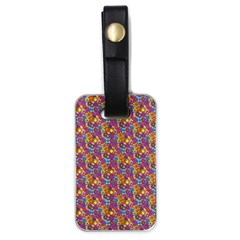 Groovy Floral Pattern Luggage Tag (one Side) by designsbymallika