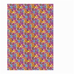 Groovy Floral Pattern Small Garden Flag (two Sides) by designsbymallika