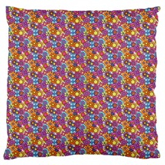 Groovy Floral Pattern Large Cushion Case (one Side) by designsbymallika