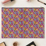 Groovy Floral Pattern Cosmetic Bag (XXXL) Back