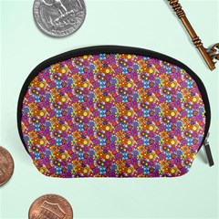 Groovy Floral Pattern Accessory Pouch (large) by designsbymallika