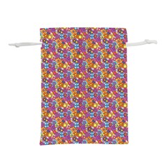 Groovy Floral Pattern Lightweight Drawstring Pouch (s) by designsbymallika